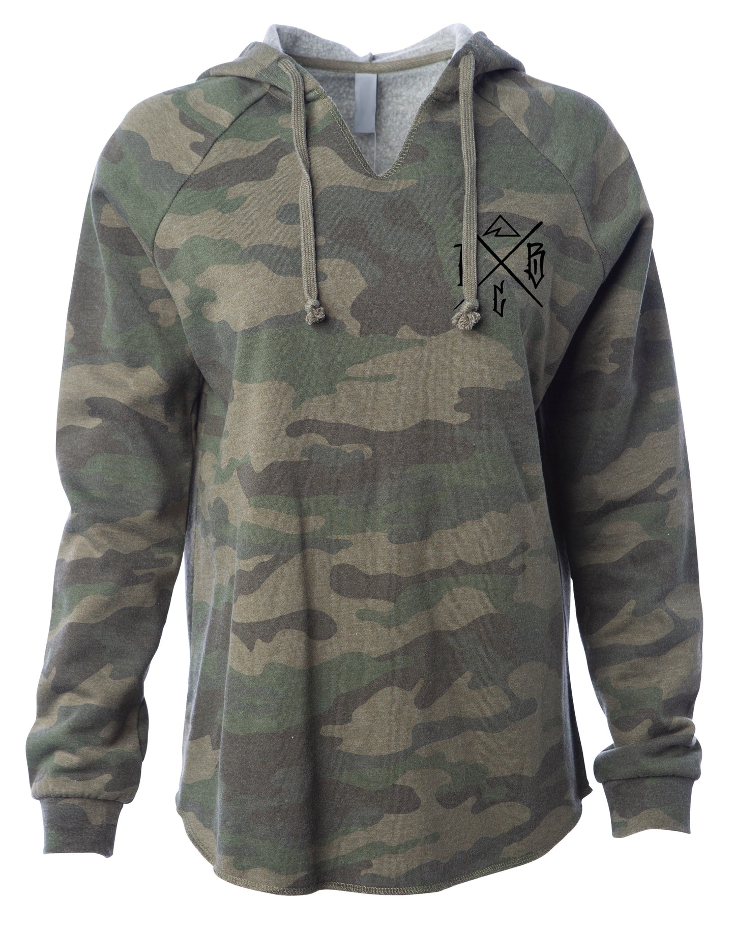 Women’s SKULL CROSSBONES Hoodie (Camo)