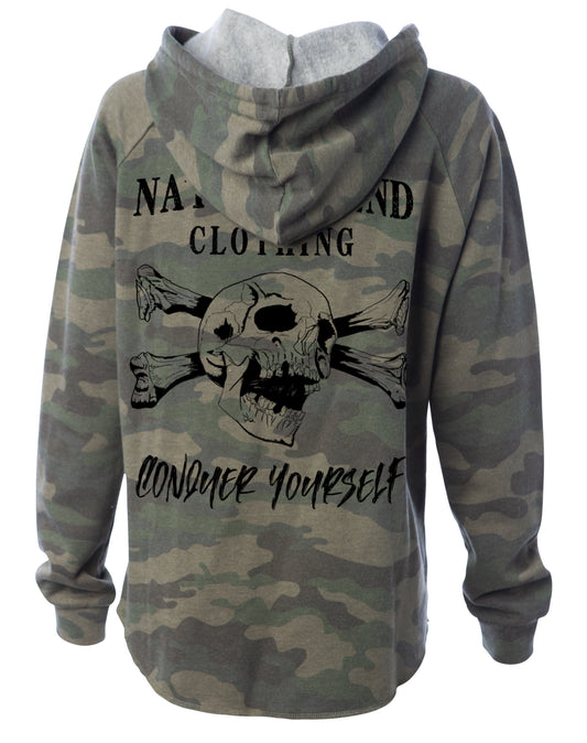 Women’s SKULL CROSSBONES Hoodie (Camo)